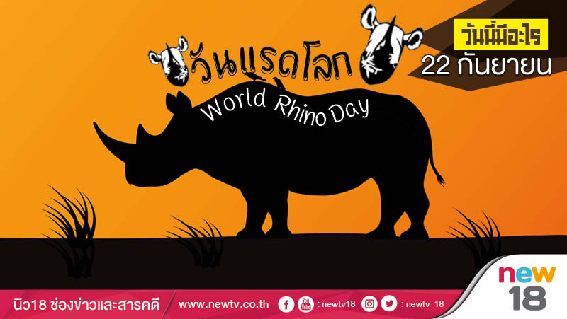 วันนี้มีอะไร:  22 กันยายน  วันแรดโลก (World Rhino Day) 