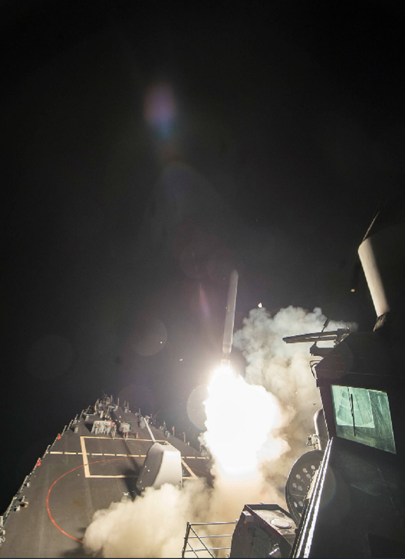 สหรัฐเปิดฉากยิงโทมาฮอว์คถล่มซีเรีย