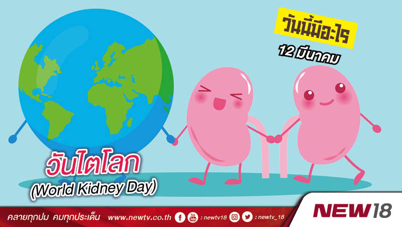 วันนี้มีอะไร: 12 มีนาคม  วันไตโลก (World Kidney Day)