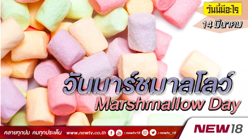 วันนี้มีอะไร: 14 มีนาคม  วันมาร์ชมาลโลว์ (Marshmallow Day)