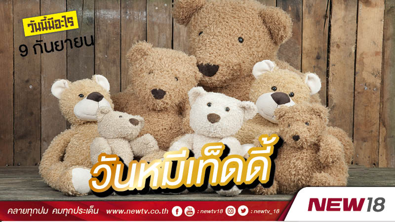 วันนี้มีอะไร: 9 กันยายน  วันหมีเท็ดดี้ (Teddy Bear Day) 