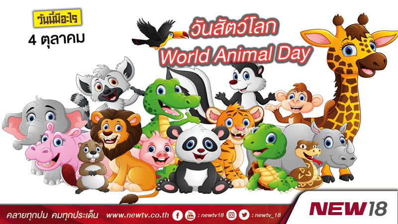 วันนี้มีอะไร: 4 ตุลาคม  วันสัตว์โลก (World Animal Day)