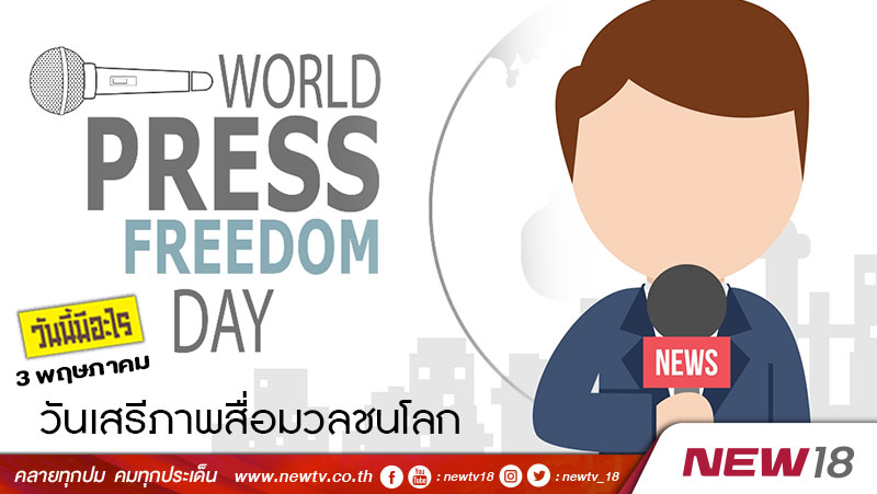 วันนี้มีอะไร 3 พฤษภาคม  วันเสรีภาพสื่อมวลชนโลก (World Press Freedom Day)