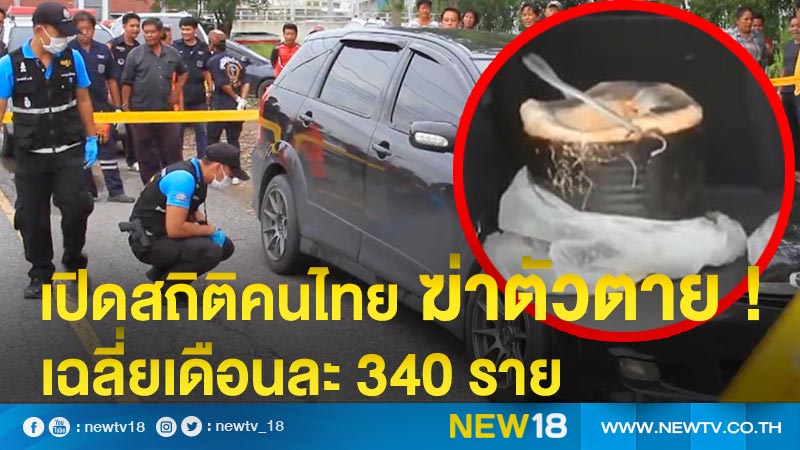 เปิดสถิติคนไทยฆ่าตัวตาย ! เฉลี่ยเดือนละ 340 ราย 